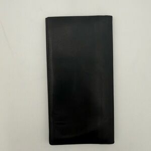 STAZIONE ELCANTO Unisex Leather Dress Wallet in Black Calf • Excellent Condition